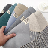 Maxbell Pashmina Shawl Wrap Fashionable Long Winter Scarf for Bedroom Office Wedding Black