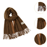 Maxbell Pashmina Shawl Wrap Fashionable Long Winter Scarf for Bedroom Office Wedding Coffee Color