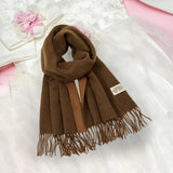 Maxbell Pashmina Shawl Wrap Fashionable Long Winter Scarf for Bedroom Office Wedding Coffee Color