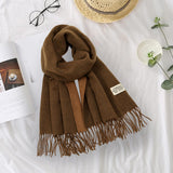 Maxbell Pashmina Shawl Wrap Fashionable Long Winter Scarf for Bedroom Office Wedding Coffee Color