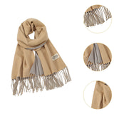 Maxbell Pashmina Shawl Wrap Fashionable Long Winter Scarf for Bedroom Office Wedding Camel Color