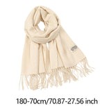 Maxbell Pashmina Shawl Wrap Fashionable Long Winter Scarf for Bedroom Office Wedding Beige