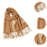 Maxbell Pashmina Shawl Wrap Fashionable Long Winter Scarf for Bedroom Office Wedding Caramel