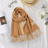 Maxbell Pashmina Shawl Wrap Fashionable Long Winter Scarf for Bedroom Office Wedding Caramel