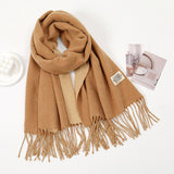 Maxbell Pashmina Shawl Wrap Fashionable Long Winter Scarf for Bedroom Office Wedding Caramel