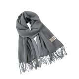 Maxbell Pashmina Shawl Wrap Fashionable Long Winter Scarf for Bedroom Office Wedding Dark Grey