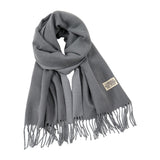Maxbell Pashmina Shawl Wrap Fashionable Long Winter Scarf for Bedroom Office Wedding Dark Grey