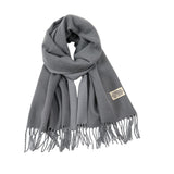 Maxbell Pashmina Shawl Wrap Fashionable Long Winter Scarf for Bedroom Office Wedding Dark Grey