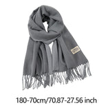 Maxbell Pashmina Shawl Wrap Fashionable Long Winter Scarf for Bedroom Office Wedding Dark Grey
