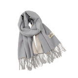 Maxbell Pashmina Shawl Wrap Fashionable Long Winter Scarf for Bedroom Office Wedding Light Gray