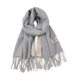 Maxbell Pashmina Shawl Wrap Fashionable Long Winter Scarf for Bedroom Office Wedding Light Gray