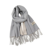 Maxbell Pashmina Shawl Wrap Fashionable Long Winter Scarf for Bedroom Office Wedding Light Gray