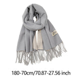 Maxbell Pashmina Shawl Wrap Fashionable Long Winter Scarf for Bedroom Office Wedding Light Gray