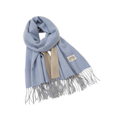 Maxbell Pashmina Shawl Wrap Fashionable Long Winter Scarf for Bedroom Office Wedding Blue