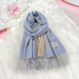 Maxbell Pashmina Shawl Wrap Fashionable Long Winter Scarf for Bedroom Office Wedding Blue