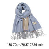 Maxbell Pashmina Shawl Wrap Fashionable Long Winter Scarf for Bedroom Office Wedding Blue