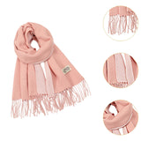 Maxbell Pashmina Shawl Wrap Fashionable Long Winter Scarf for Bedroom Office Wedding Pink