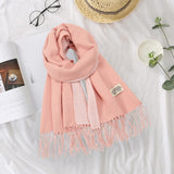 Maxbell Pashmina Shawl Wrap Fashionable Long Winter Scarf for Bedroom Office Wedding Pink