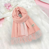 Maxbell Pashmina Shawl Wrap Fashionable Long Winter Scarf for Bedroom Office Wedding Pink
