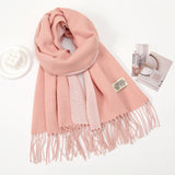 Maxbell Pashmina Shawl Wrap Fashionable Long Winter Scarf for Bedroom Office Wedding Pink
