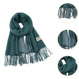 Maxbell Pashmina Shawl Wrap Fashionable Long Winter Scarf for Bedroom Office Wedding Cyan