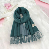 Maxbell Pashmina Shawl Wrap Fashionable Long Winter Scarf for Bedroom Office Wedding Cyan