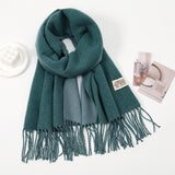 Maxbell Pashmina Shawl Wrap Fashionable Long Winter Scarf for Bedroom Office Wedding Cyan
