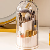 Maxbell Makeup Brush Organizer 360 Rotating Eye Shadow Storage Box for Home Bathroom yellow