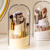 Maxbell Makeup Brush Organizer 360 Rotating Eye Shadow Storage Box for Home Bathroom yellow