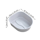 Maxbell Foot Bath Tub Versatile Foot Bath Soak Tub for Dry Cracked Feet Men Pedicure Gray