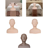 Maxbell Training Mannequin Soft Doll Practice Training Mannequin Head for SPA Beauty style A