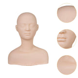 Maxbell Training Mannequin Soft Doll Practice Training Mannequin Head for SPA Beauty style B