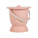 Maxbell Portable Bedpan 4.5L Spittoon with Lid and Handle for Woman Kids Adults Home Pink