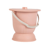 Maxbell Portable Bedpan 4.5L Spittoon with Lid and Handle for Woman Kids Adults Home Pink