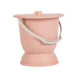 Maxbell Portable Bedpan 4.5L Spittoon with Lid and Handle for Woman Kids Adults Home Pink