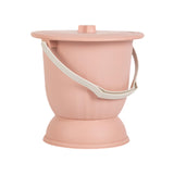 Maxbell Portable Bedpan 4.5L Spittoon with Lid and Handle for Woman Kids Adults Home Pink