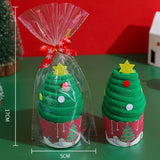 Maxbell Christmas Dish Towel Cartoon Decorative Holiday Themed Christmas Face Towel style A