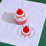 Maxbell Christmas Dish Towel Cartoon Decorative Holiday Themed Christmas Face Towel style B