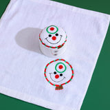 Maxbell Christmas Dish Towel Cartoon Decorative Holiday Themed Christmas Face Towel style F
