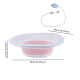 Maxbell Sitz Bath Sturdy for Women Anti Overflow Deeper Bowl Sits Bath Kit for Women PInk