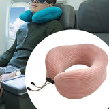 Maxbell Memory Foam Pillow Bedding Travel Neck Support Cushion for Sleeping Rest Car pink