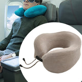 Maxbell Memory Foam Pillow Bedding Travel Neck Support Cushion for Sleeping Rest Car grey