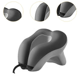 Maxbell Head Support Neck Pillow Ergonomic U Shape Pillow for Airplane Home Car gray