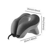 Maxbell Head Support Neck Pillow Ergonomic U Shape Pillow for Airplane Home Car gray