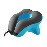 Maxbell Head Support Neck Pillow Ergonomic U Shape Pillow for Airplane Home Car blue