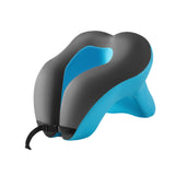 Maxbell Head Support Neck Pillow Ergonomic U Shape Pillow for Airplane Home Car blue