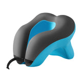 Maxbell Head Support Neck Pillow Ergonomic U Shape Pillow for Airplane Home Car blue