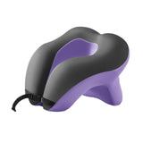 Maxbell Head Support Neck Pillow Ergonomic U Shape Pillow for Airplane Home Car violet