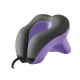 Maxbell Head Support Neck Pillow Ergonomic U Shape Pillow for Airplane Home Car violet