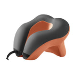 Maxbell Head Support Neck Pillow Ergonomic U Shape Pillow for Airplane Home Car orange